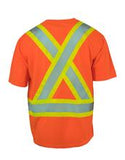 Forcefield - Hi Vis Crew Neck Short Sleeve Safety Tee Shirt with Chest Pocket